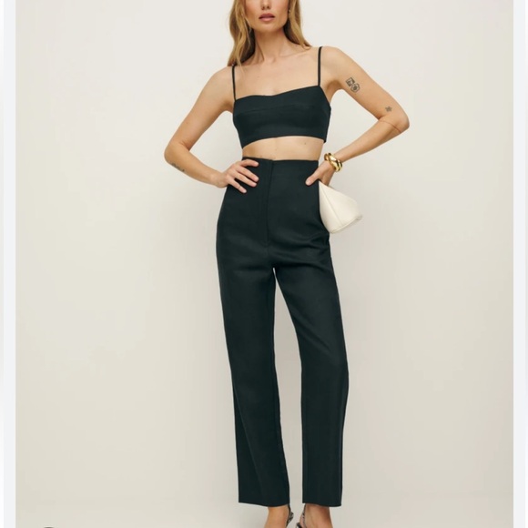Reformation Pants - NWT Reformation Colton Black Linen Pants